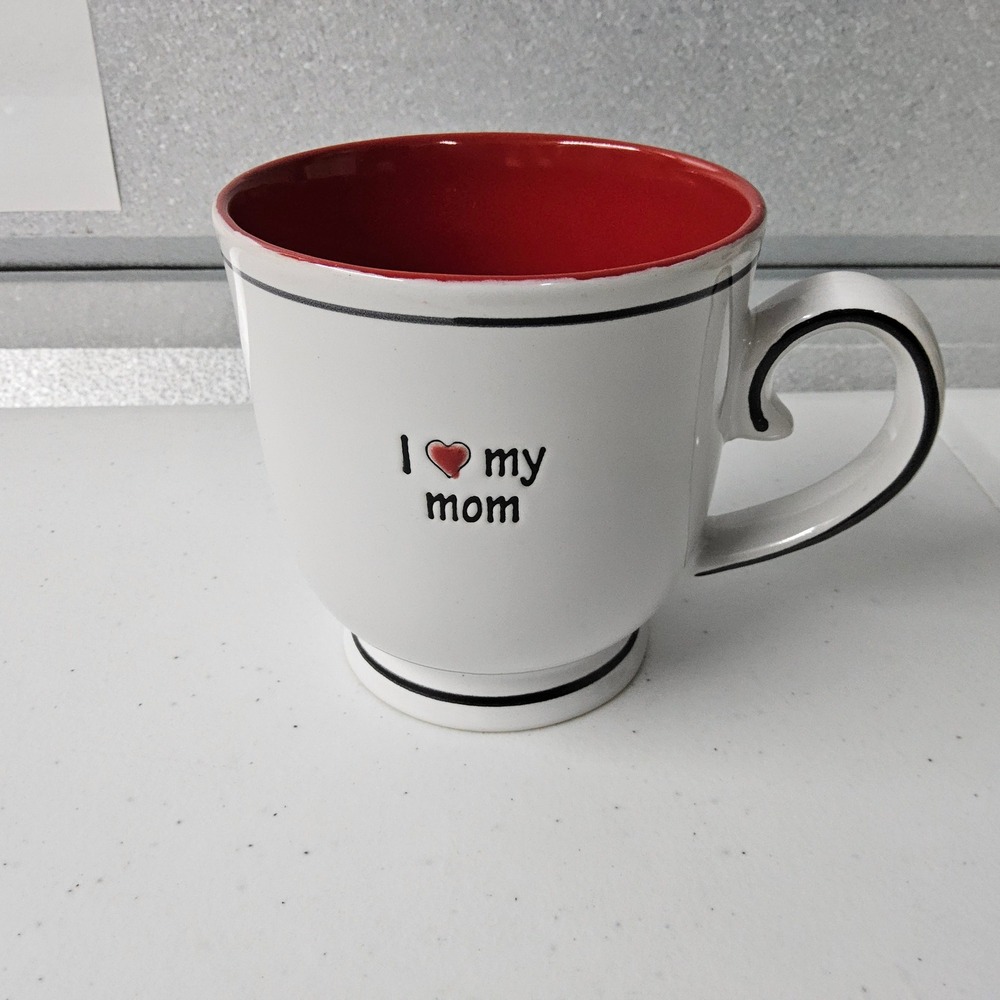 Spectrum‎ Designz I Heart My Mom Coffee Mug Red Interior Novelty Gift